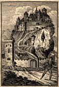Kunětická Hora – dobové vyobrazení (kolem 1600)
