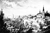 Předhradí a Rychmburk – dobové vyobrazení (kolem 1880)