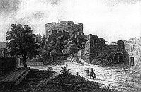 Nový Hrádek – jádro hradu z předhradí (1871)