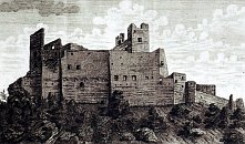 Plavecký hrad – rytina A. Rennera (1820)