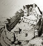 Považský hrad – kresba A. Rutšeka