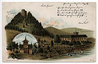 Klášterec nad Ohří a Šumburk – pohlednice (1899)