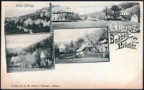 Pustý zámek–Zakšín – dobová pohlednice