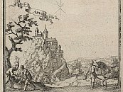 Oravský hrad – výřez z rytiny J. Nypoorta (1658)
