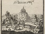 Ostrý Kameň – výřez z rytiny J. Nypoorta (1658)