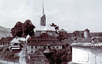 Markušovce – pohled z kaštelu – fotografie z pol. 20. stol.