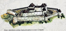 Branč – rekonstrukce hradu na konci 17. stol.