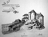 Ľupčiansky hrad – dobové vyobrazení (kolem pol. 19. stol.)