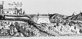 Pustý hrad a Zvolen – veduta J. Willenberga (1596)
